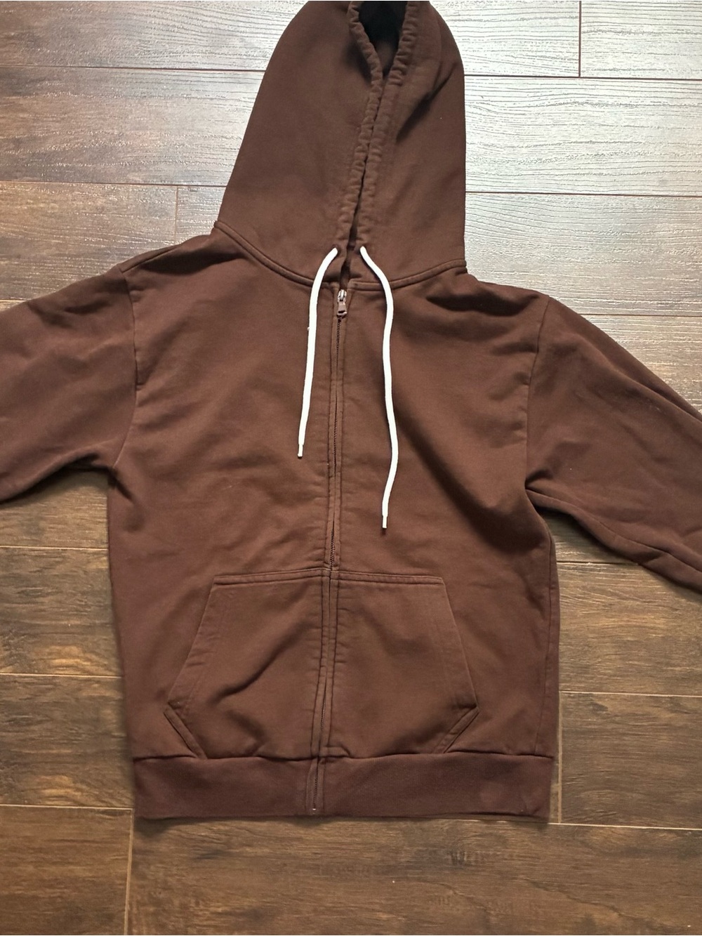 Sunday Best Brown Hoodie with White Drawstrings - Picture 2 of 5